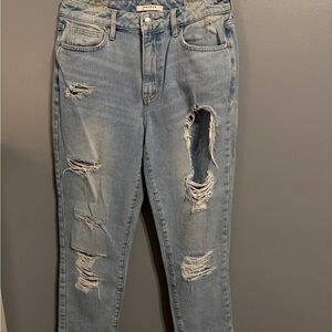PacSun Ripped Light Blue Skinny Jeans